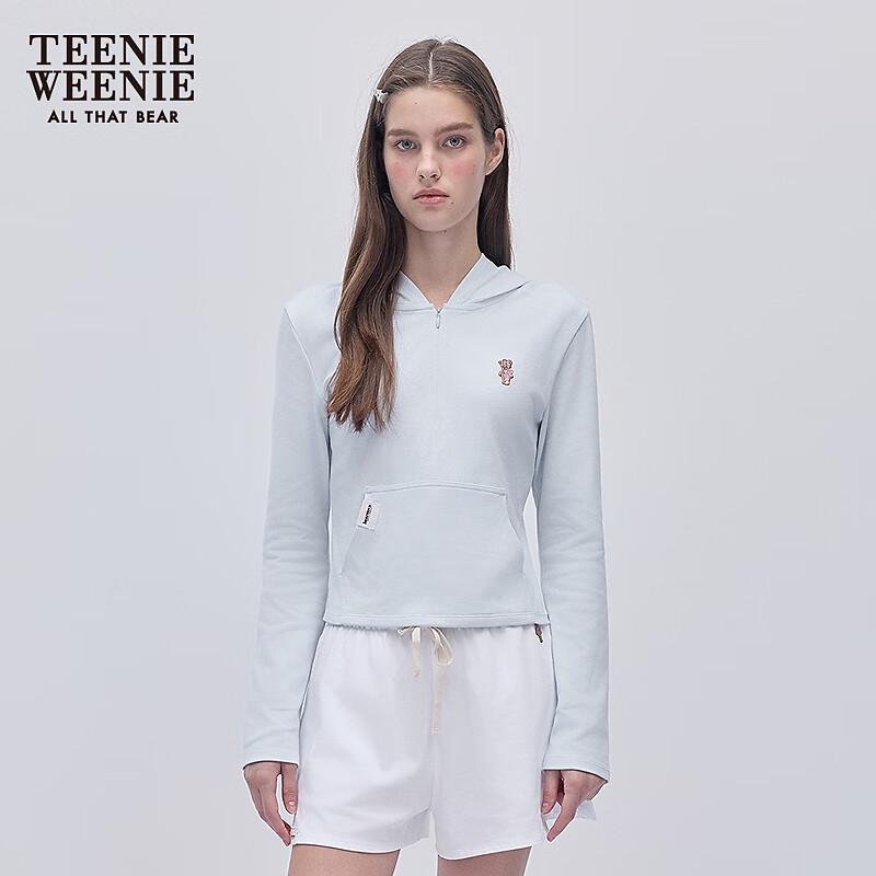 Teenie Weenie Women s Bearnova 2025 Winter Embroidered Hooded Long Sleeve T-Shirt M