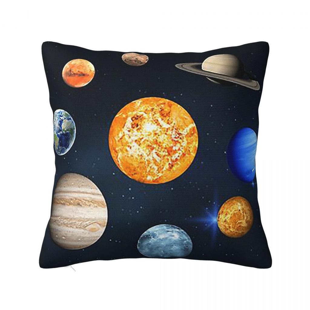 Solar System Space Planets Universe Square Pillowcase Cushion Cover Pillow Case Throw Pillow Cover for Home Sofa Living Room