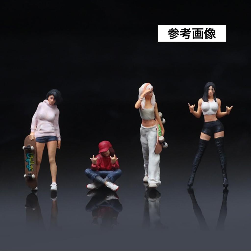 Moreart Miniature Figure Street Girls Set MO223030 Model Girls Campaign Girls Model Diorama Miniature Car 1/64 [Used]