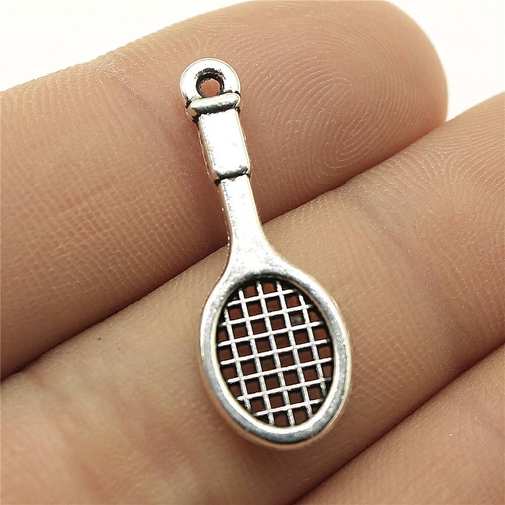 20pcs Sport CharmsTennis Charms Tennis Racket Charms For Jewelry Making Pendants DIY Crafts Making Findings Handmade Jewelry