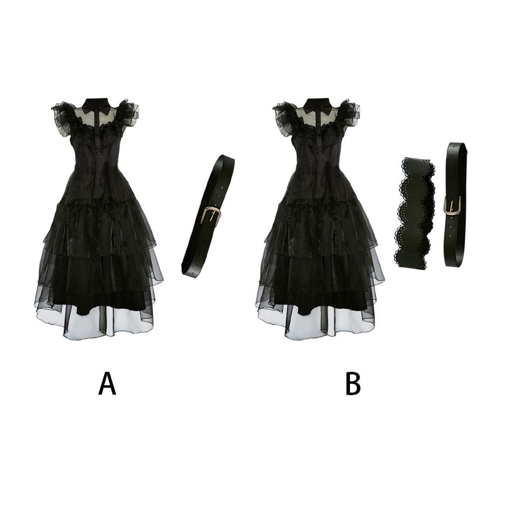 Girl Dress Carnival Suit Cosplay Costume Fine Workmanship Exquisite Beautiful with Belt Attractive Festival Accessories