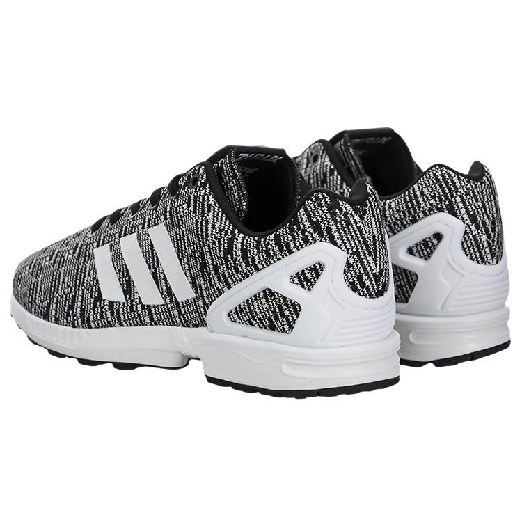 Adidas Originals ZX Flu Fabric Abrasion Resistant Breathable Low top Running Shoes Men's Black White BB2166()