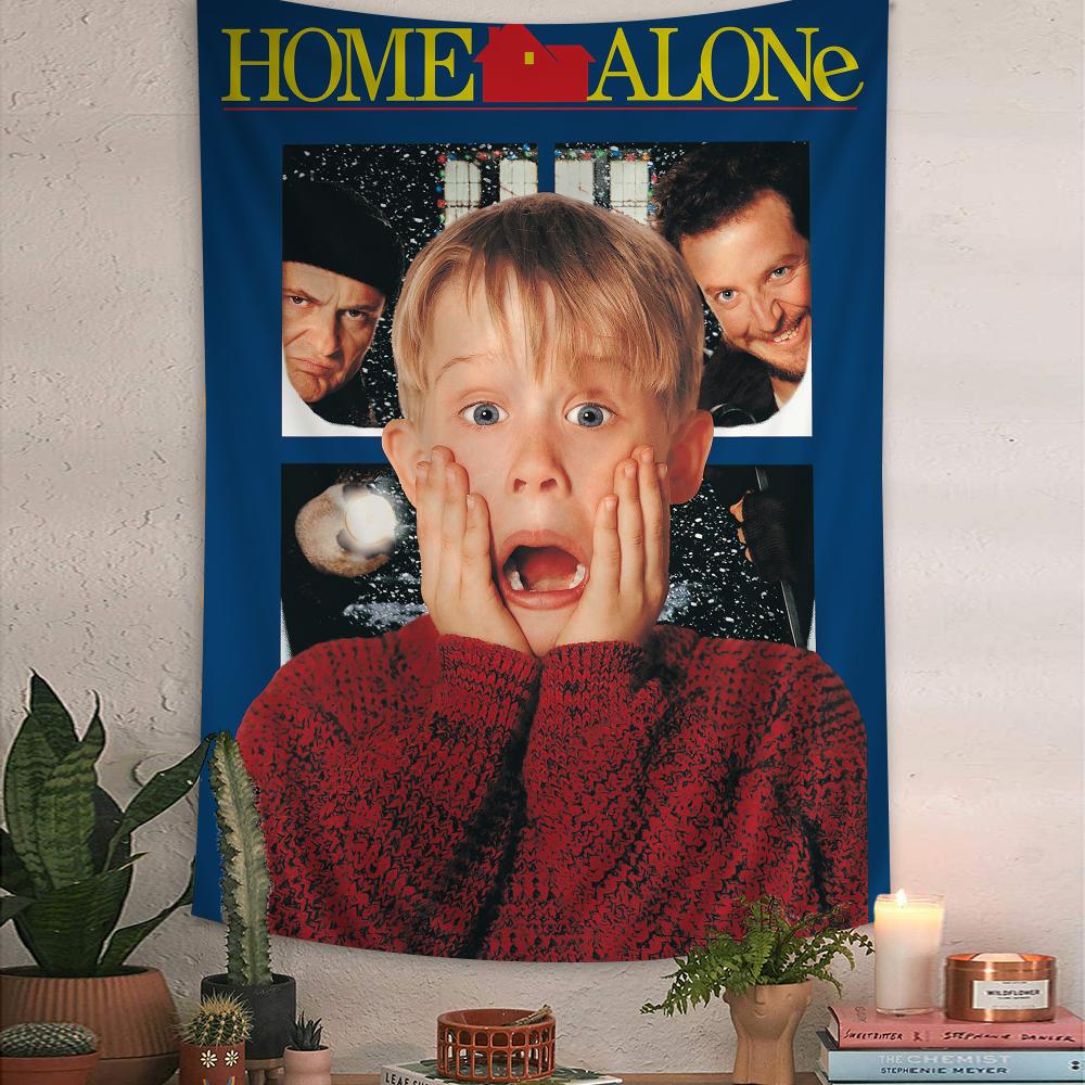 Classic Mocie Home Alone Tapestry Art Printing Japanese Wall Tapestry Anime Wall Hanging Home Decor