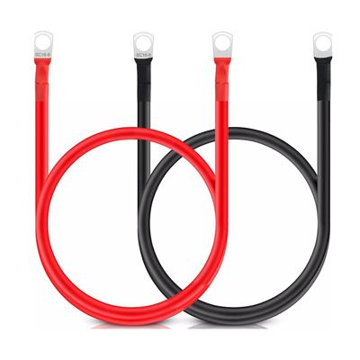 Truck Battery Cables, Heavy Duty Safe With Copper Conductor, 50cm Flexible PVC Insulated Jacket Cables For Cars, Trucks, RVs, Solar Power, Golf Carts,