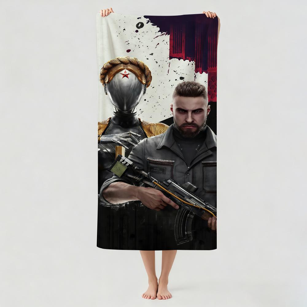 Adventure Game A-Atomic H-Heart Towel Drying Bath Towel Applicable To Light Swimming Camping Yoga Beach Out