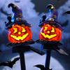 5PCS Solar Halloween Decoration Outdoor Lights Creative Atmosphere Waterproof Courtyard Garden Decoration Resin Pumpkin Lantern
