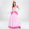 Halloween Costume Mario, Princess Peach Pink Pricess Stage Dress, Party Queen Dress