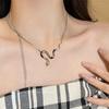 Snake Pendant Double-layered Chain Necklace For Women Couple Trendy Personality Hip Hop Simple Birthday Jewelry Gifts