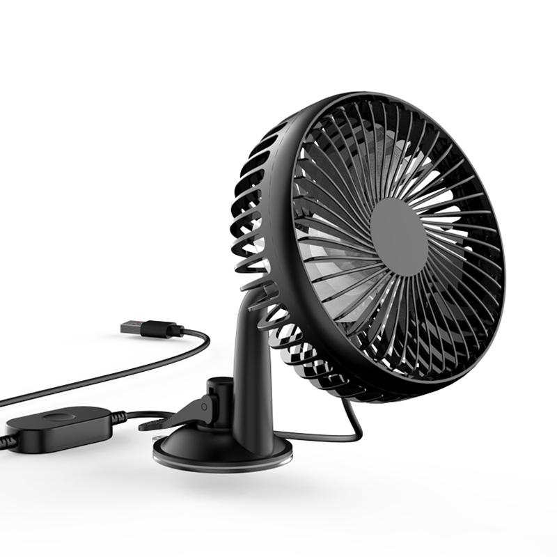 12 В-24 В 5 Вт автомобильный вентилятор большой ветряк три скорости управления свет портативный присоска одинарная головка USB интерфейс автомобильный вентилятор автомобильные аксессуары