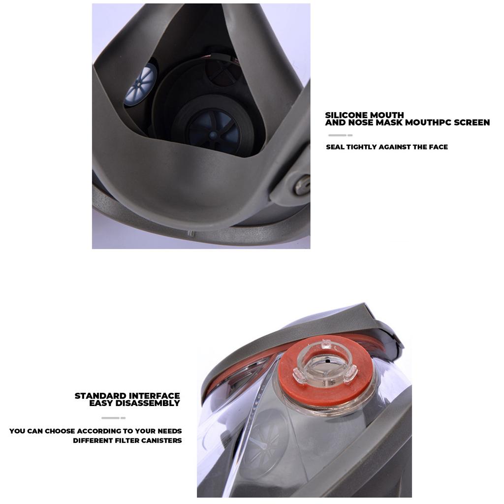 Plynová maska Sprejová barva Chemické pesticidy Protiplynová Velká maska Široké zorné pole Ochrana proti prachu Plynová maska