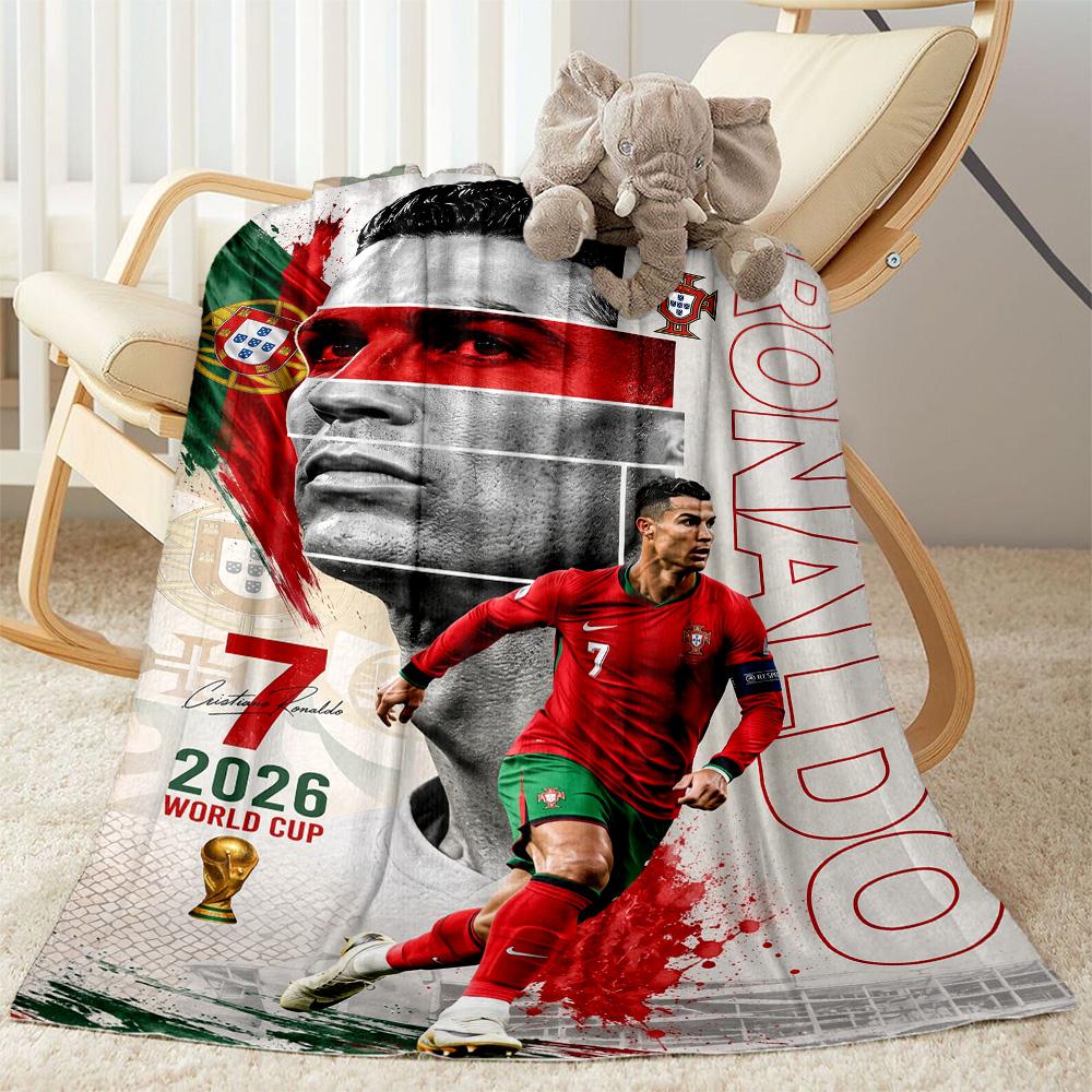 Cristiano Ronaldo 36 Blanket Ultra-Soft Great for Chair Office Chair Picnics All-Season Use Playful Design Birthday Christmas Gift Blanket