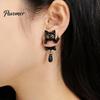 Orecchino Stile Dark Cool 1 Paio Orecchini Gatto Nero Dito Medio per Donne, Gioielli Orecchini Forma Personalizzata Carina Stampati 3D, Gotico Divertente