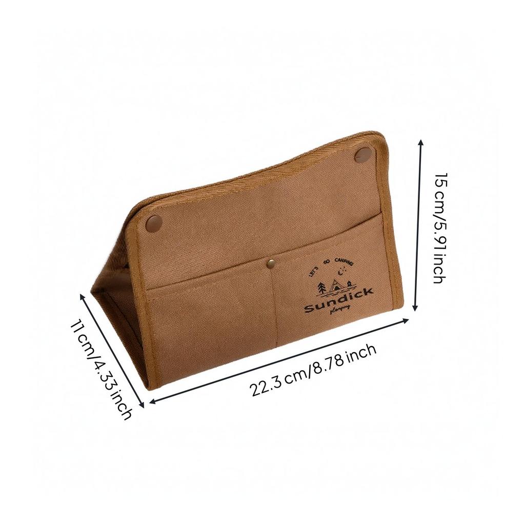 Tissue Storage Pouch with Pockets Compact Organizer Tough for Travel, Travelers