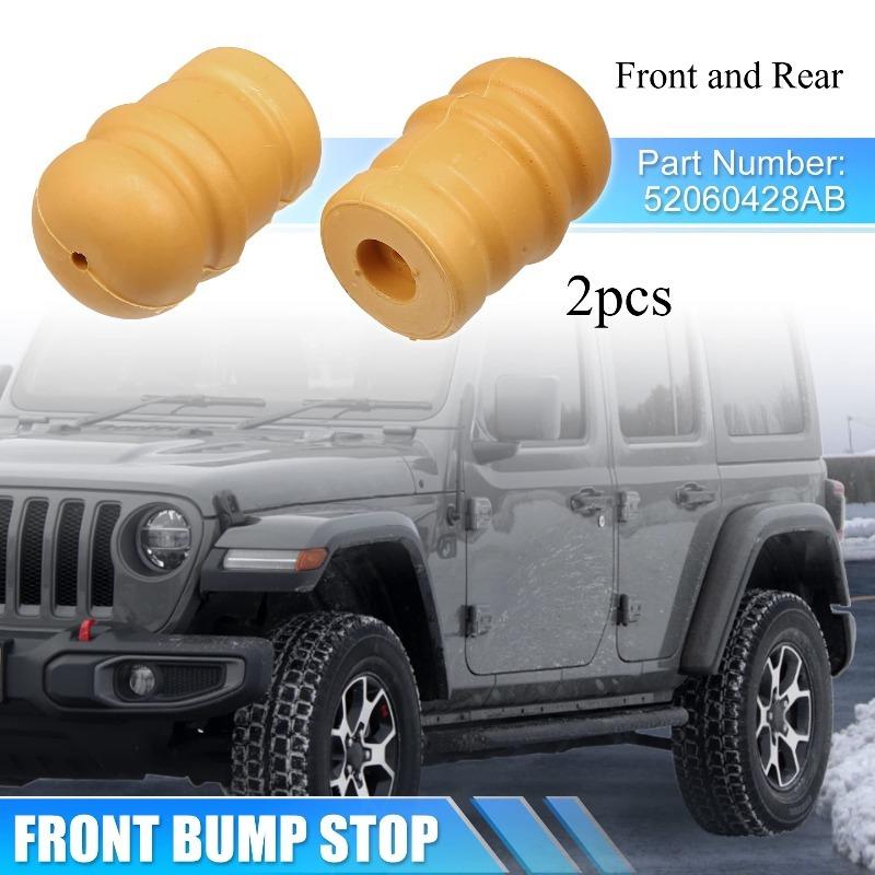 2 Stück Stoßdämpferanschläge vorne und hinten für Wrangler JK 2007-2018 Federung Anschlagarme Ersetzt 52060428AB 52060423AB
