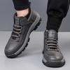 Fashion New Men's Winter Thermal Boots Fur Lined Ankle High Top Boots Warm Anti Slip Outdoor Snow Shoes for Men Classic Lace Up Boots
