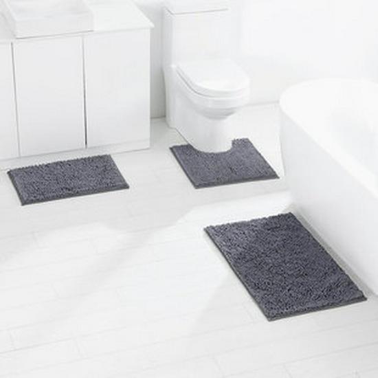 Imitation Cashmere Memory Foam Absorbent Floor Mat for Bathroom, Toilet, Kitchen, and Living Room.