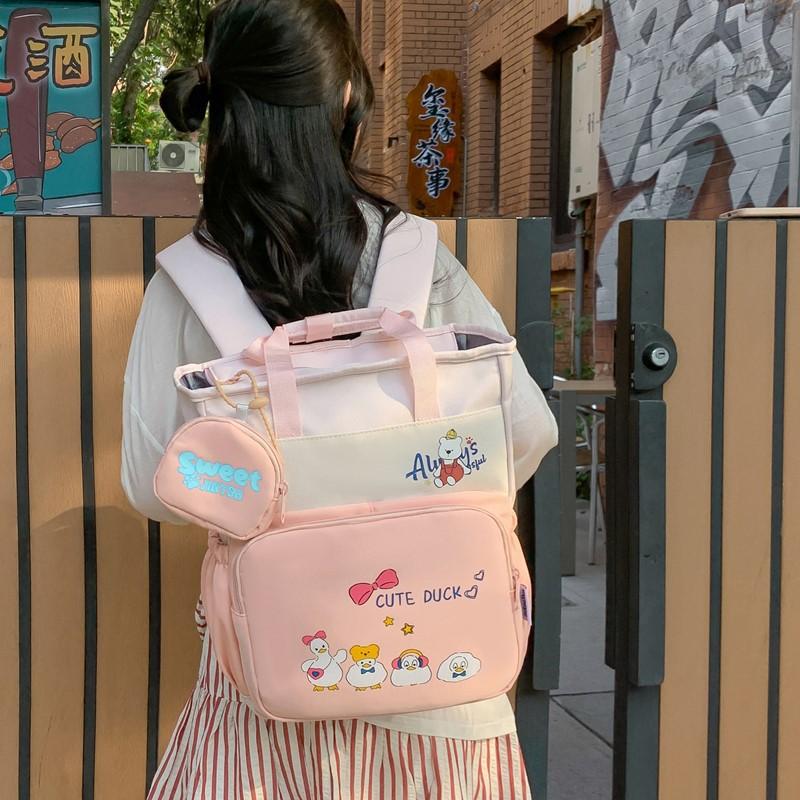 Schoolbag Primary school students multi-layer tutoring bag cute cartoon large capacity multi-purpose tutoring bag A1 schoolbag cute pattern student