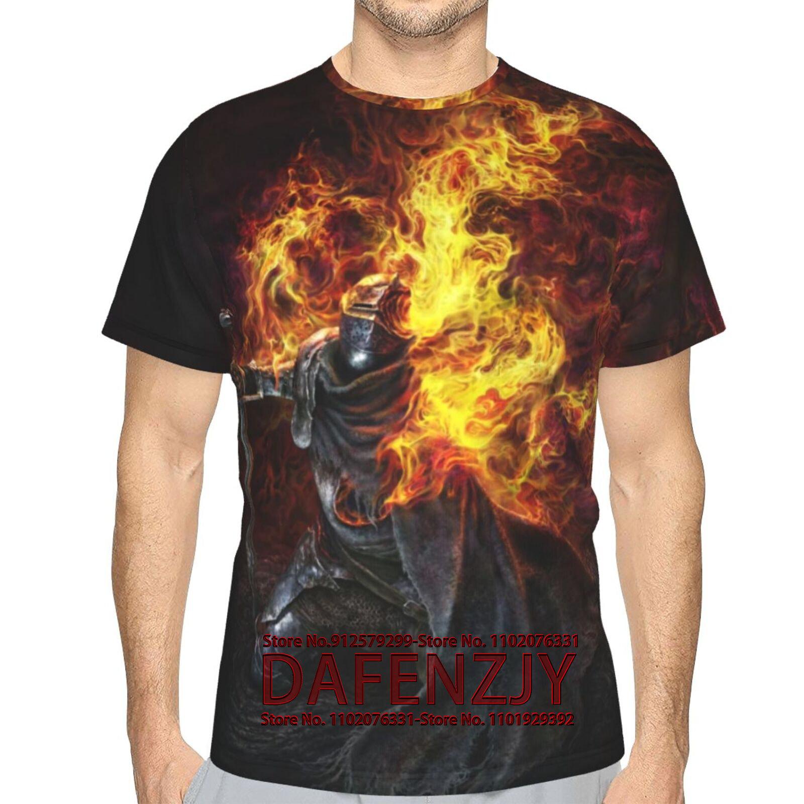 

Мужская футболка с изображением черепа и огня, новинка, модные футболки с 3D-графикой S золотой