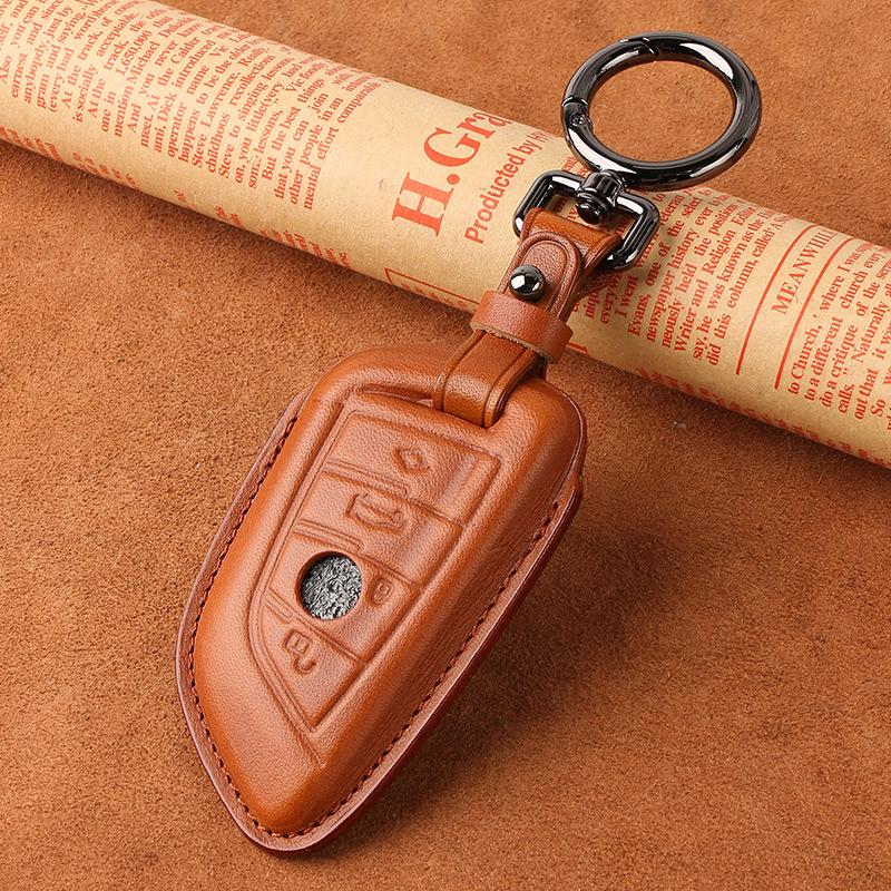 Genuine Leather Key Case for BMW 5 & 7 Series - Blade Key Compatible