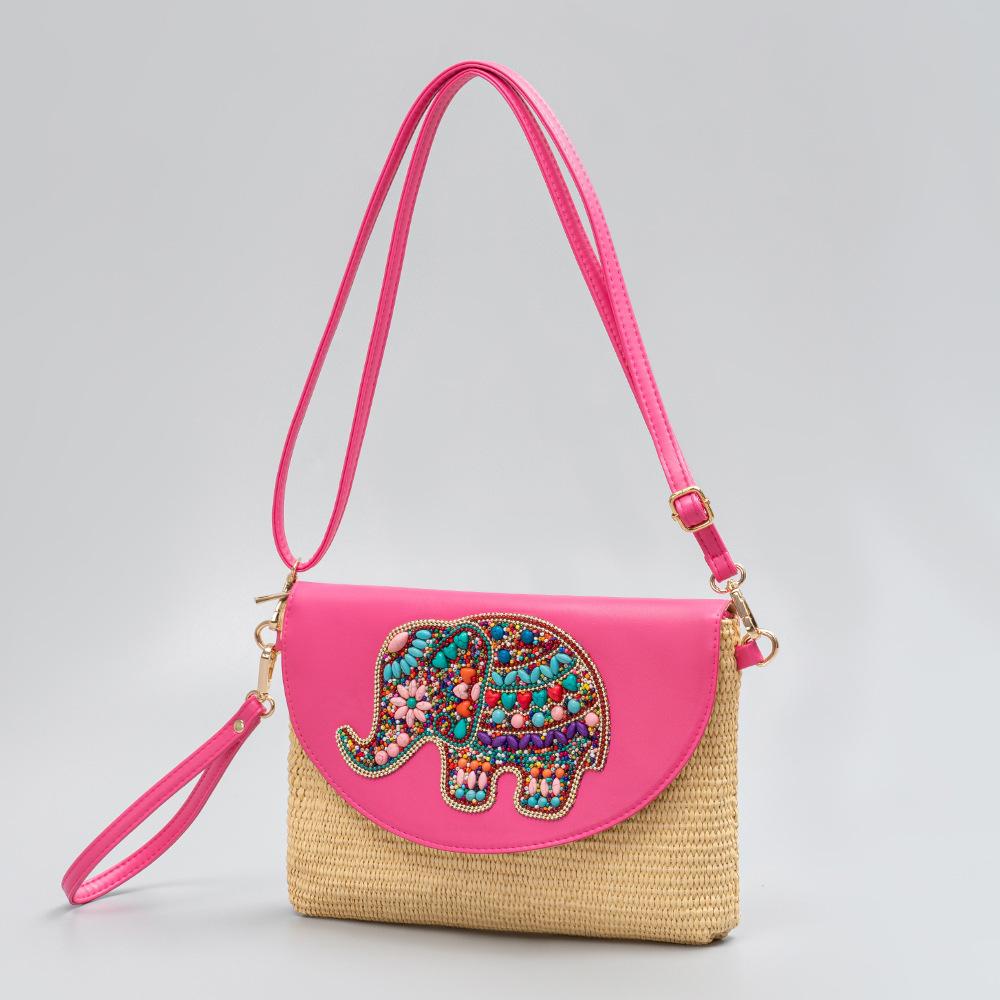 Summer Straw Bag Hold Bag Women's Premium Touch Exquisite Woven Bag Oblique Span Shoulder Bags