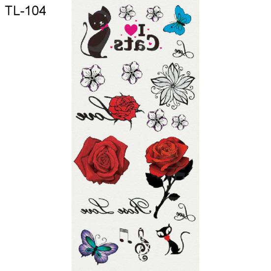 Fashion Butterfly Dragon Flower Body Art Temporary Fake Tattoo Sticker Decal