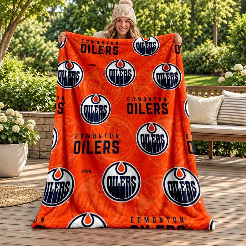 Edmonton Oilers filt Flanellfilt Mjuk Mysig Plyschpläd för Soffa Säng Lättvikts Heminredning Gåvor till Jul olika högtider