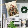 Santa and Squirrels Double-Sided Polyester Garden Flag Outdoor Christmas Winter Decoration, No Electricity Needed