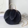 Plush rabbit bag female oblique cross Korean version cute portable fluffy bag autumn and winter new rabbit ear clip bag clip bag