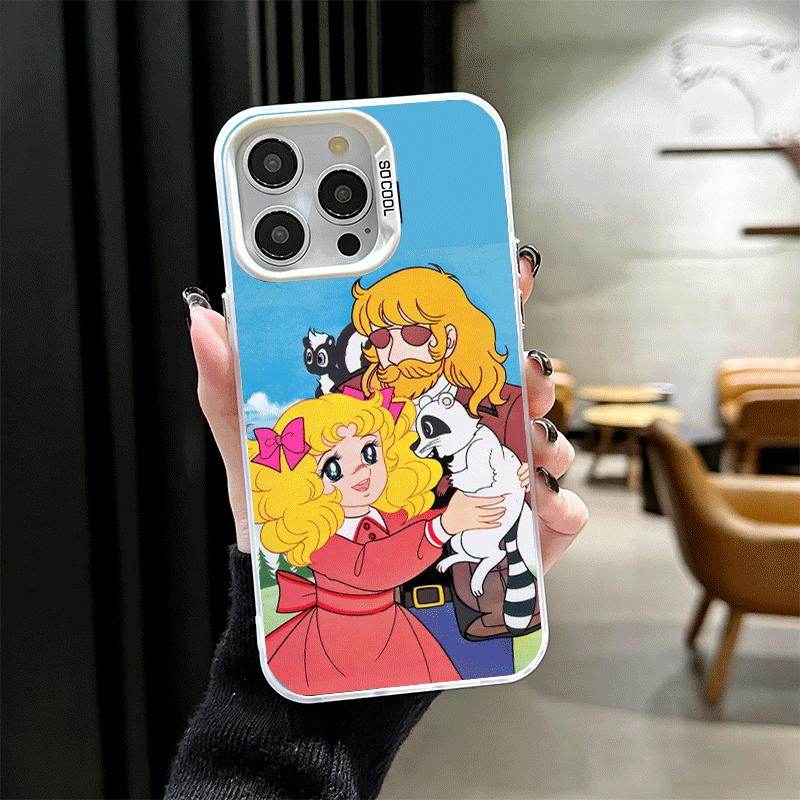 Candy 90s Cartoon Shockproof Phone Case for iPhone 17 Air 16 16E 15 Pro Max 14 Plus 13 Mini 12 Back Cover Anti Fall Fundas