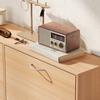 Slim Shoe Cabinet for 24 Pairs, 4 Drop-Down Doors, Adjustable Shelves, 120x24x81cm, Wood