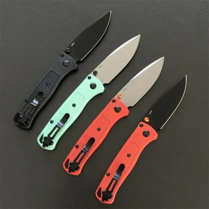 Pocket Knifes BM 533 Mini Bugout Folding Knife Nylon Fiber Handle Kitchen Knives Utility Meat Cleaver Fruit Sharp Knife EDC Tool