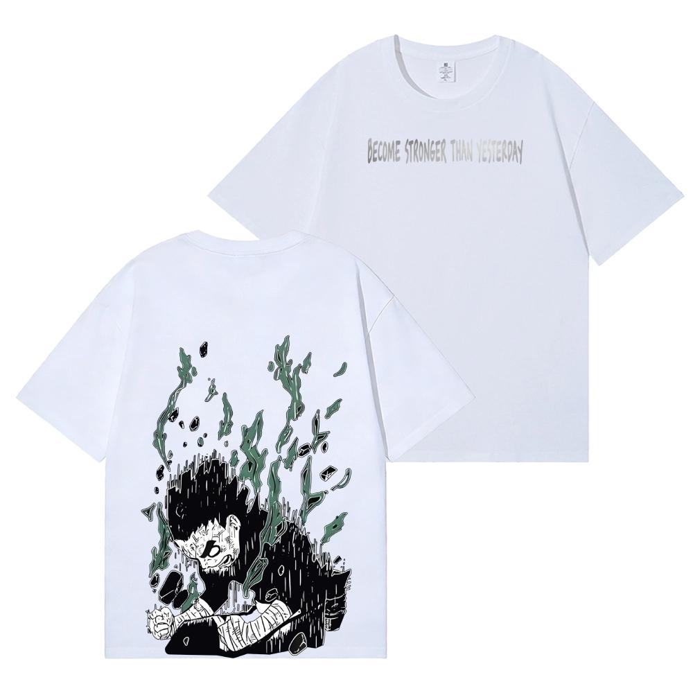 

Rock Lee Naruto Back Art Cotton Tee Highquality Streetwear Is Suitable for Both Unisexs and Womens 2026 New Summer S