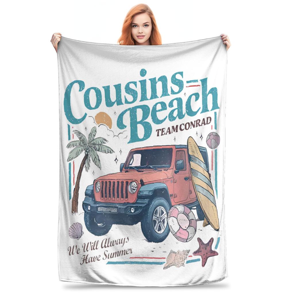 Girl Dinner Conrad Fisher 90er Der Sommer, in dem ich schön wurde Gestrickte Decke Flanell Weiche Überwurfdecken für Zuhause Couch Bett Teppich