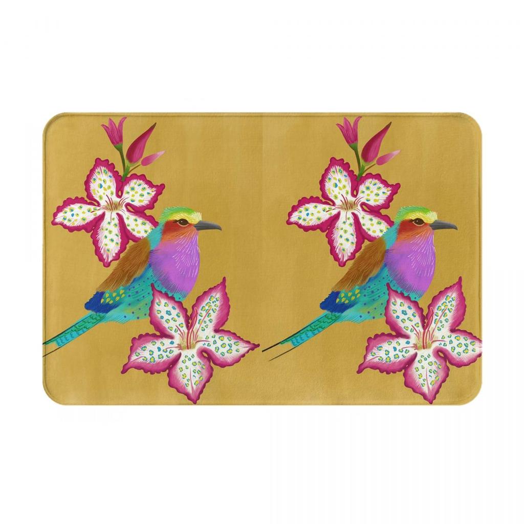 Bird Patterned Anti-slip Doormat Floor Mat Absorbent Mat Carpet Rug for Kitchen Entrance Home Bedroom Footpad Mats