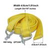 Car Tow Strap Racing Auto Winch Rope Nylon 5m 8Tons Recovery Towing Cable Strap Belt Heavy Duty Off Road Accessories Metal Hooks