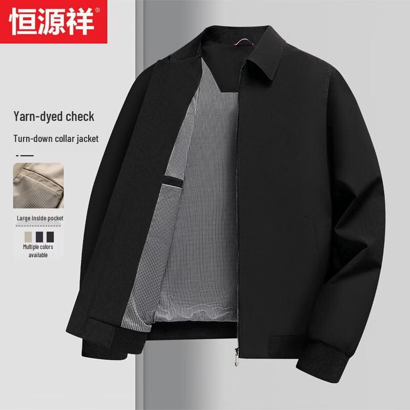 

Hengyuanxiang Men s Business Casual Lapel Jacket L /175