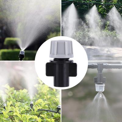 Adjustable Misting Grey Nozzle & Multi Type Connectors Locked Tee Anti Drip Coupling Garden Watering Irrigation Cooling Sprayer