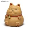 Chinese Yixing Purple Clay Tea Pet Handmade Sculpture Animal Ornaments Lucky Cat Statue Decoration Desktop Decors Crafts Tea Set