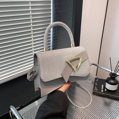 Mode Licht Luxus Neu Beliebt Retro Lässig Einfarbig Tragbar Schulter Umhänge Kleine Quadratische Tasche