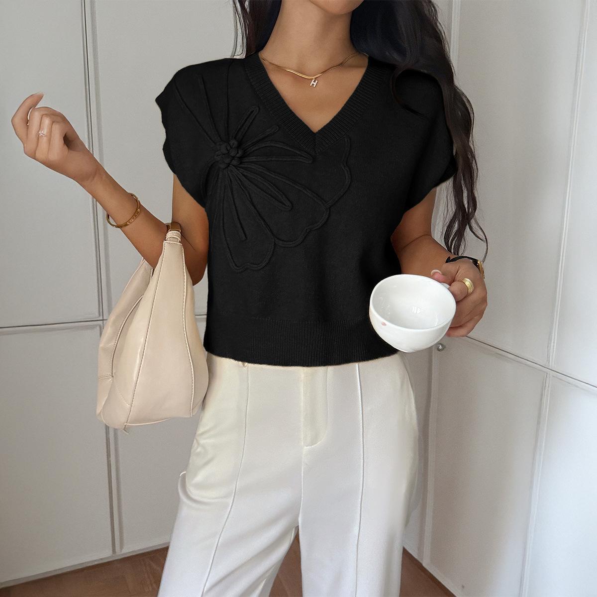 

Y2K V Neck Short-sleeved T-shirt Women s Clothing 2025 Autumn and Winter Fashion Casual and Versatile XL чорний