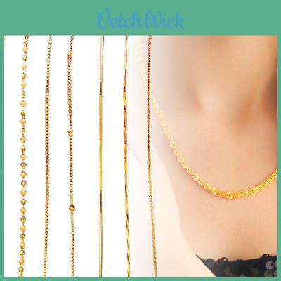 Gold Plated Water Wave Necklace Stylish Thin Chain For Any Occasion**