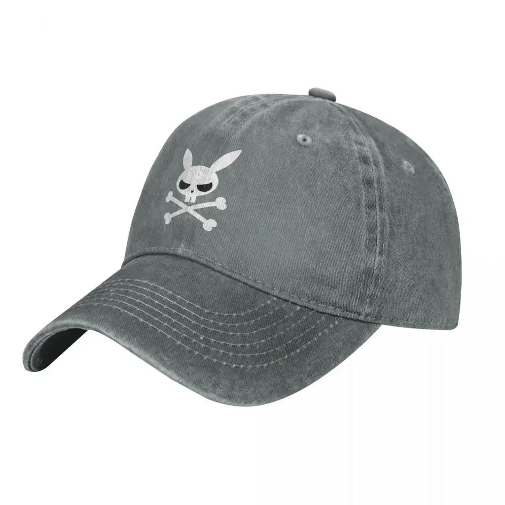 Bunny Skull Denim Baseball Cap Crossbones Unisex Custom Trucker Hat Summer Stylish Hippie Cheap Baseball Caps