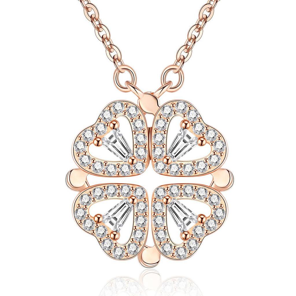 S925 Sterlingsilber Kleeblatt-Halskette - Vielseitige Mode-Schlüsselbein-Kette für Damen