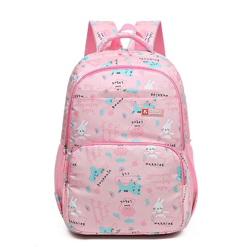 Cute And Lightweight Floral Pattern Oxford Cloth School Backpack For Girls And Boys 20-35l Capacity