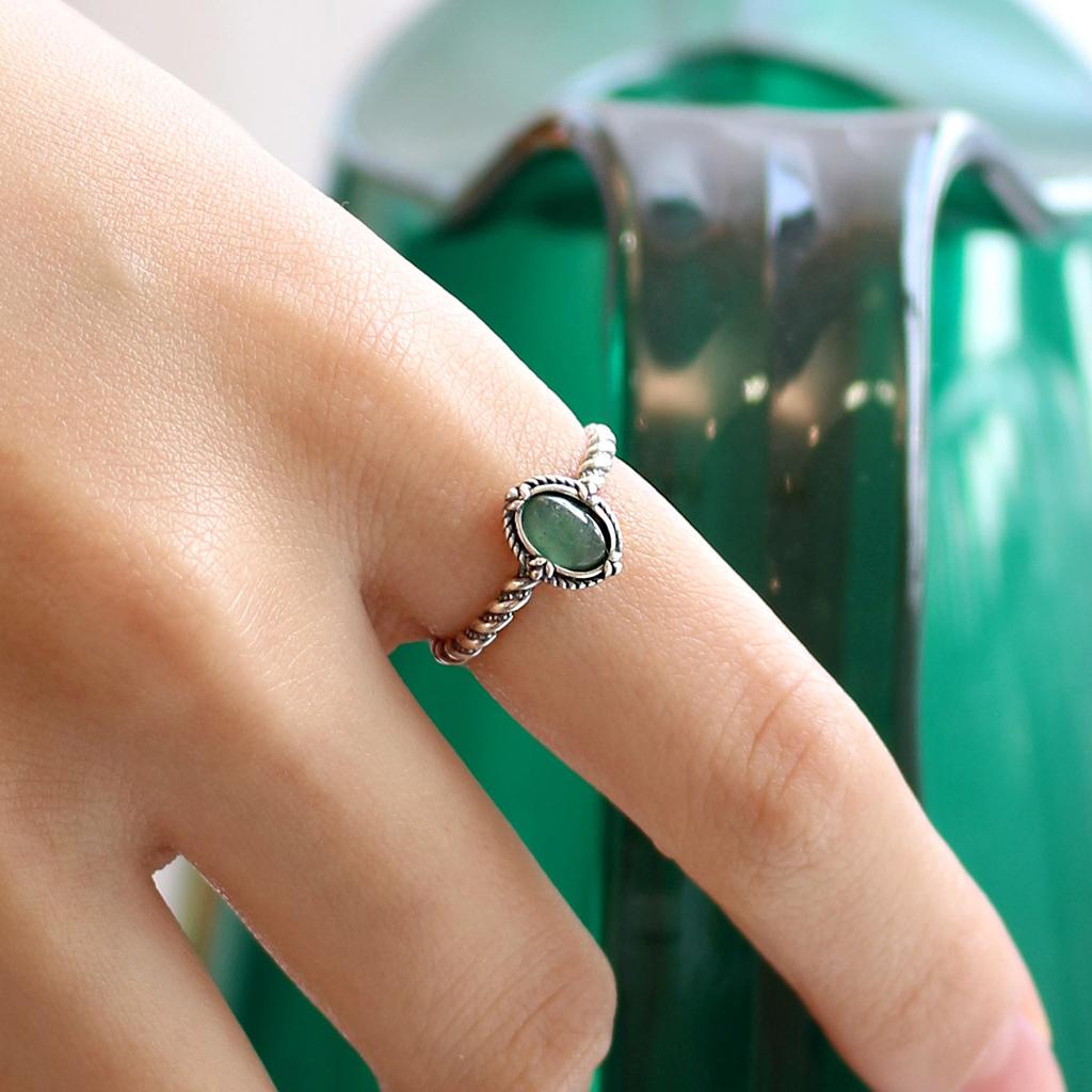 47Bag 925 Silver Antique Gemstone Ring Ringo
