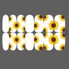 Sunflower Waterproof Nail Art Stickers - Full Cover, Trendy European & American Style (YMY2318-2329)