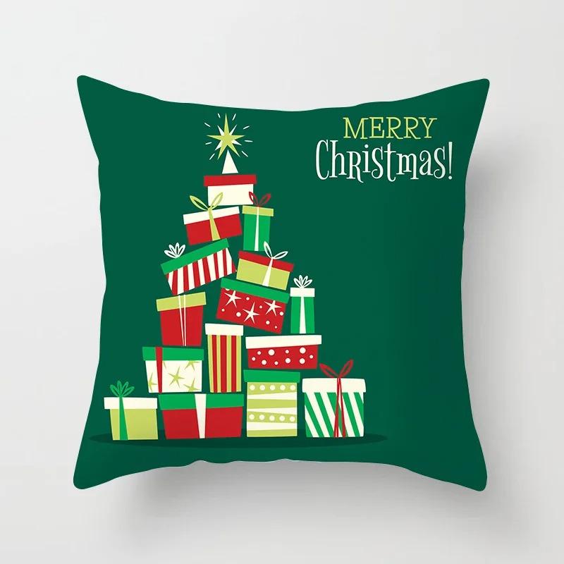 Christmas Themed Pillowcases Car Accessories Office Santa Claus Living Room Sofa Home Pillowcases