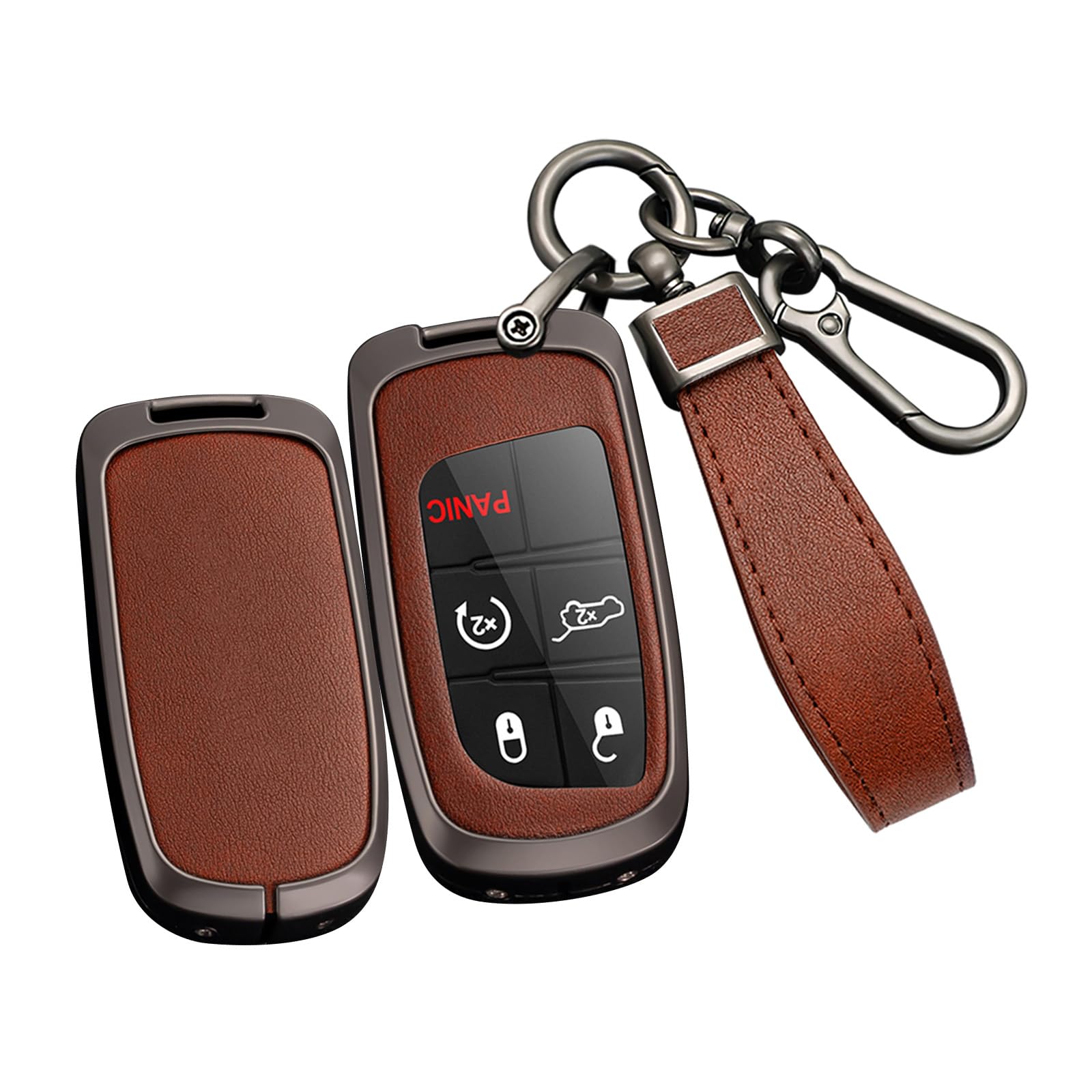 [TECART] Чехол для ключа Jeep, Чехол для ключа Jeep Grand Cherokee, Брелок Jeep Cherokee, Renegade Chrysler