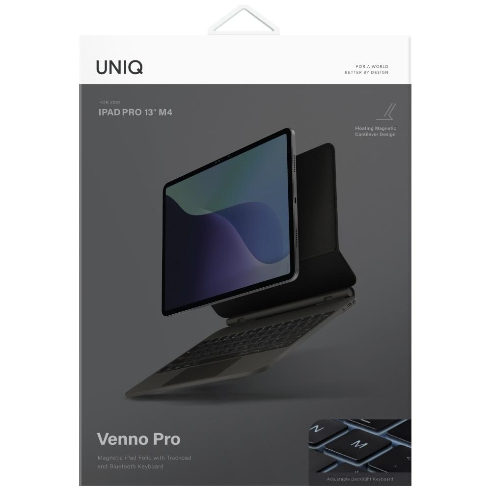 UNIQ Venno Pro Magnetic Smart Case with Keyboard for iPad Pro 13" M4 2024 / M5 2025 Black