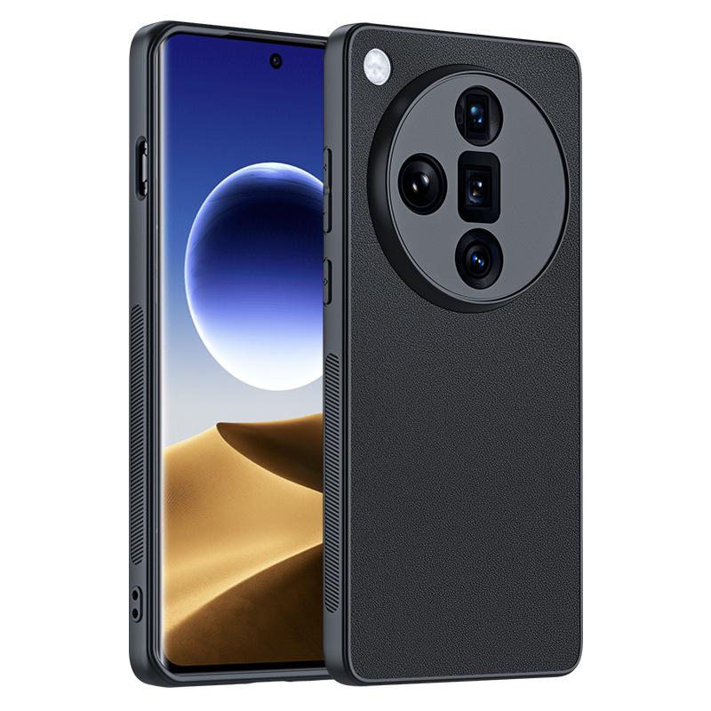 Applicable to OPPOFindX7Ultra mobile phone case plain leather anti-drop lamb leather ultra-thin leather protective case leather case OPPOFindX7Ultra